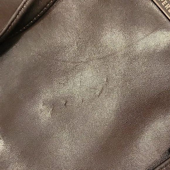 Great Condition Perlina Vintage Black Leather Laptop Bag/Briefcase Tote - Picture 13 of 13